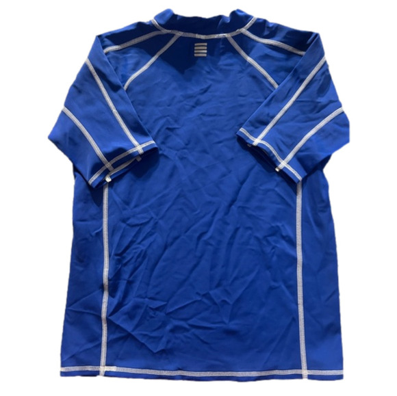 𝅺LAND’S End Rash Guard Swim Top in Vibrant Blue, Youth Boy’s 10/12 - Picture 4 of 4